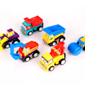Miniatyrbild 2 av 6: 6-pack Leksaksbilar Present Drag tillbaka och åkfordon för små pojkar 1/2/3 år Leksak 6pcs Engineering vehicle