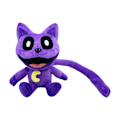 Miniatyrbild 1 av 10: 45cm Smiling Critters Plyschleksak CatNap DogDay Mjuk Fylld Dockleksak Barnpresenter- Purple cat doll 20CM