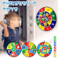 Miniatyrbild 2 av 3: 37 cm darttavla för barn, med 8 klibbiga bollar inomhus partyspel leksaker utomhus Sticky ball *8(Random color)