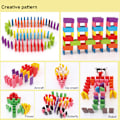Miniatyrbild 4 av 6: Träfärgade Tumbling Dominoes Block Familjespel Barn Lek Set Toy 480PCS