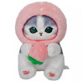 Miniatyrbild 1 av 2: Mofusand Forest Series Cat plyschleksak, supermjuk och fluffig, tecknad Cat Fortune Strawberry