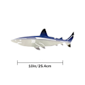 Miniatyrbild 3 av 3: Shark metall väggkonst dekor Ocean fisk dekoration för uteplats pool vägg prydnad 10in