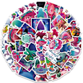 Miniatyrbild 4 av 4: 50/100 st Lyckotroll Stickers Gammal Skandinavisk Folklore Högtid i Harmoni 50pcs Trolls A