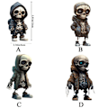 Miniatyrbild 4 av 4: Coola Skelettfigurer i Resin Halloween Skelettfigur Dödskalle Skräckinjagande- D