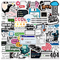 Miniatyrbild 2 av 6: 50 st PC Programmering Coder Engineers Stickers Laptop Nerd Mugg Work Station Dekal