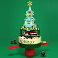 Miniatyrbild 5 av 10: 360 st Julgransfestlig Display Byggklossar Speldosa Julmelodi-- B