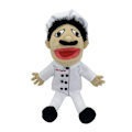 Miniatyrbild 1 av 3: Ny Jeffy And Feebee Handdocka Stor mjukdocka Plyschleksaker Puppet Kids Present Chef 50cm/19.69in