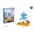 Miniatyrbild 1 av 10: Actionfigurer Nano Mikro Byggklossar Samling Pedagogisk DIY Leksak Gåva Smurf