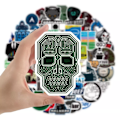 Miniatyrbild 7 av 9: 50X Programmerare Kodare Hackare Utvecklare Geek Graffiti Stickers Bärbara PC Dekaler