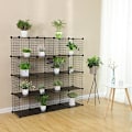 Miniatyrbillede 5 af 7: Songmics 16 Cube Metal Wire Storage Organizer, DIY-garderobe og modulære hyldeenheder, sort