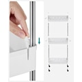 Miniatyrbillede 6 af 7: Songmics 3-lags opbevaringsvogn, køkkenvogn på hjul, 42 x 22,5 x 61 cm, hvid