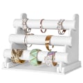 Miniatyrbild 3 av 7: Songmics 3-bar armbandhållare för halsband, smycken Display Rack, White