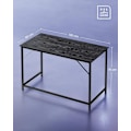 Miniatyrbillede 4 af 7: Vasagle skrivebord, lille computerbord, skrivebord, 60 x 120 x 75 cm, metalram, sort