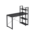 Miniatyrbillede 1 af 6: VASAGLE Computerbord, Skrivebord med opbevaringshylder, 120 cm bredt, Ebony Sort