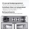 Pikkukuva 3 / 6: TurboTronic Airfryer XXL ja uuni – Kaksoisovet - 32 litraa – Hopea