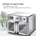 Pikkukuva 2 / 6: TurboTronic Airfryer XXL ja uuni – Kaksoisovet - 32 litraa – Hopea