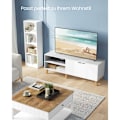 Miniatyrbillede 2 af 7: TV-skab til TV op til 65 tommer, 140 cm bredt TV-bord med 2 døre, hvid