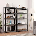 Miniatyrbillede 7 af 7: Songmics reol, 30 x 75 x 150 cm, 650 kg bæreevne), brun og sort