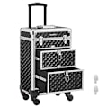 Miniatyrbillede 1 af 7: SONGMICS Låsbart makeup-etui, Rolling Cosmetics Beauty Trolley Box, Sort