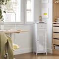 Miniatyrbillede 7 af 7: Vasagle, sengeskab, opbevaring til badeværelse, træ med skuffe, lameldør, hvid