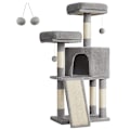 Miniatyrbild 1 av 7: Cat Tree, Cat Condo 115 Cm, Skrapramp, Ljusgrå
