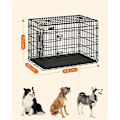 Miniatyrbillede 4 af 7: Hundekurv, Foldbar, 107 cm, 2 Døre, Xl, Sort