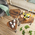 Miniatyrbild 3 av 7: Vasagle häckande soffbord, 3 -ändbord för vardagsrum, sidobord, brun och svart