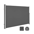 Pikkukuva 1 / 6: SONGMICS 160 x 400 cm (K x L), Sivumarkiisille parvekkeelle ja terassille, Yksityisyys, Aurinkosuoja, Smoky Grey