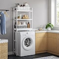 Miniatyrbillede 5 af 7: Songmics over toilet opbevaring, 3-lags bambus toiletstativ, badeværelsesarrangør, hvid