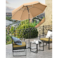 Miniatyrbillede 2 af 6: SONGMICS 1,6 m strandparaply, Parasol UPF 50+, solbeskyttelse, bærbar, taupe