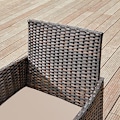 Miniatyrbillede 4 af 6: SONGMICS Havemøbelsæt til altan, PE polyrattan, havemøbler til udendørs brug, brun taupe