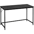 Miniatyrbillede 1 af 7: Vasagle skrivebord, lille computerbord, skrivebord, 60 x 120 x 75 cm, metalram, sort