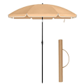 Miniatyrbillede 1 af 6: SONGMICS 1,6 m strandparaply, Parasol UPF 50+, solbeskyttelse, bærbar, taupe