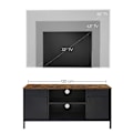 Miniatyrbillede 5 af 7: Songmics TV-stativ, TV-skab, TV-bord med 3 justerbare hylder, rustik brun og sort