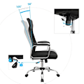 Miniatyrbillede 4 af 7: SONGMICS Kontorstol Mesh Skrivebordsstol Ergonomisk Computerstol Sort