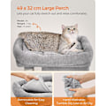 Pikkukuva 2 / 5: Feandrea kissapuu, 74 cm kissatorni, Cat Condo keskikokoisille kissoille jopa 5 kg, vaaleanharmaa