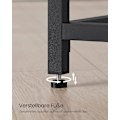Miniatyrbild 7 av 7: Vasagle skrivbord, liten dator skrivbord, kontorsskrivbord, 50 x 100 x 75 cm, metallram, svart