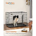 Miniatyrbillede 2 af 7: Hundekurv, Foldbar, 107 cm, 2 Døre, Xl, Sort