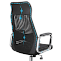 Miniatyrbillede 3 af 7: SONGMICS Kontorstol Mesh Skrivebordsstol Ergonomisk Computerstol Sort