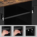Miniatyrbillede 6 af 7: Songmics TV-stativ, TV-skab, TV-bord med 3 justerbare hylder, rustik brun og sort