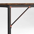 Miniatyrbillede 6 af 7: Vasagle Skrivebord, Computerbord, Lille kontorbord, 120 x 60 x 75 cm, Rustik Brun og Sort