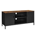 Miniatyrbillede 1 af 7: Songmics TV-stativ, TV-skab, TV-bord med 3 justerbare hylder, rustik brun og sort