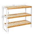 Miniatyrbillede 6 af 7: Songmics bambus skoreol, 3-lags opbevaringshylde, 70 x 26 x 55 cm, opbevaringshylde