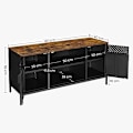 Miniatyrbillede 4 af 7: Songmics TV-stativ, TV-skab, TV-bord med 3 justerbare hylder, rustik brun og sort