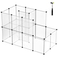 Pikkukuva 1 / 7: Songmics Eläinten leikkihäkki, DIY muovinen modulaarinen aita, valkoinen