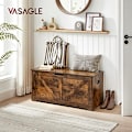 Miniatyrbild 2 av 7: VASAGLE förvaringslåda, förvaringsbänk, filtlåda, skoförvaring, rustikbrun