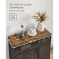 Miniatyrbillede 6 af 7: VASAGLE Madskab, Køkkenskab, Opbevaringsskab, Buffetbord, Rustik Brun og Sort