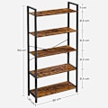 Miniatyrbillede 3 af 7: Vasagle 5-etagers stigereol, 80 x 30 x 153 cm
