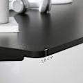 Miniatyrbild 2 av 7: Songmics elektriska skrivbord Smooth Edge Melamin Cover MDF 120x60x1,8cm svart