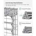 Miniatyrbillede 3 af 6: SONGMICS Gabionkurv, metalgabionbur med 5 x 10 cm mesh til sten, Sølv